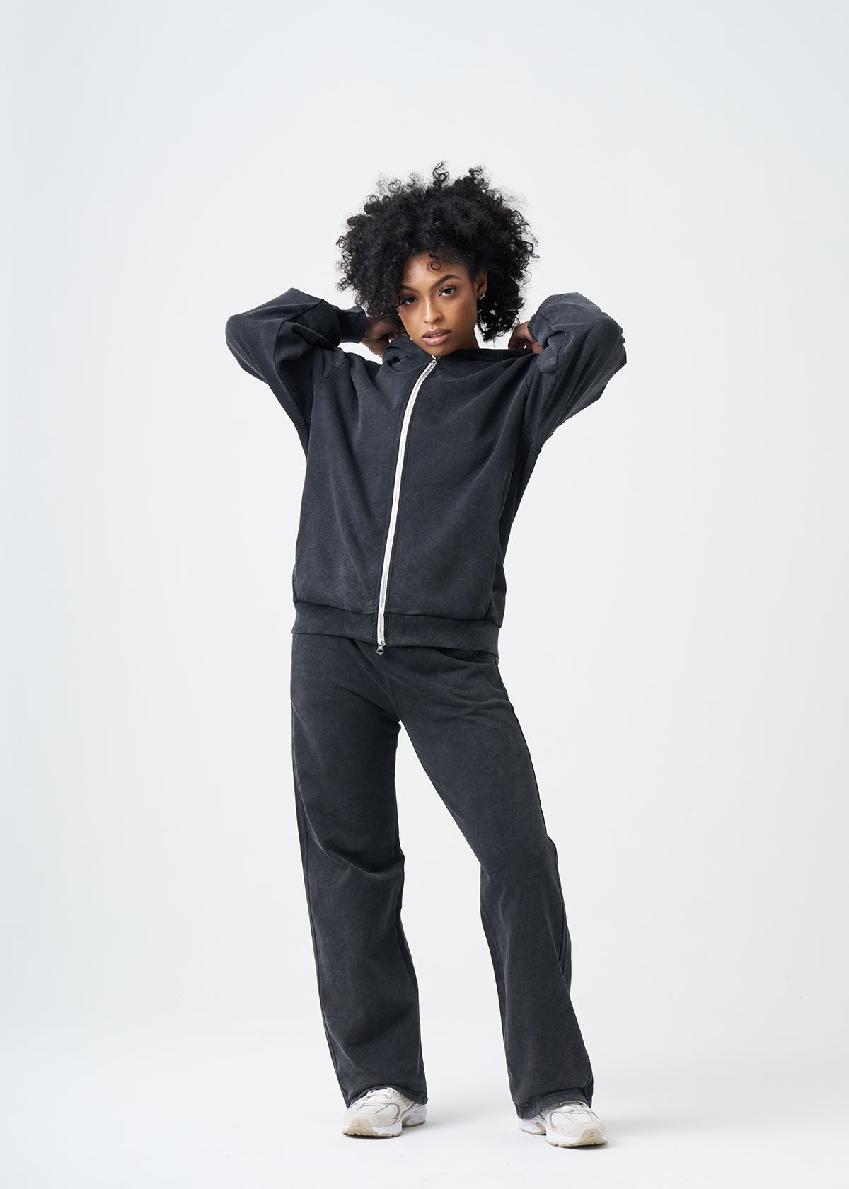 French Terry Garment Dye Fleece Hooded Sweatsuit | 14 OZ