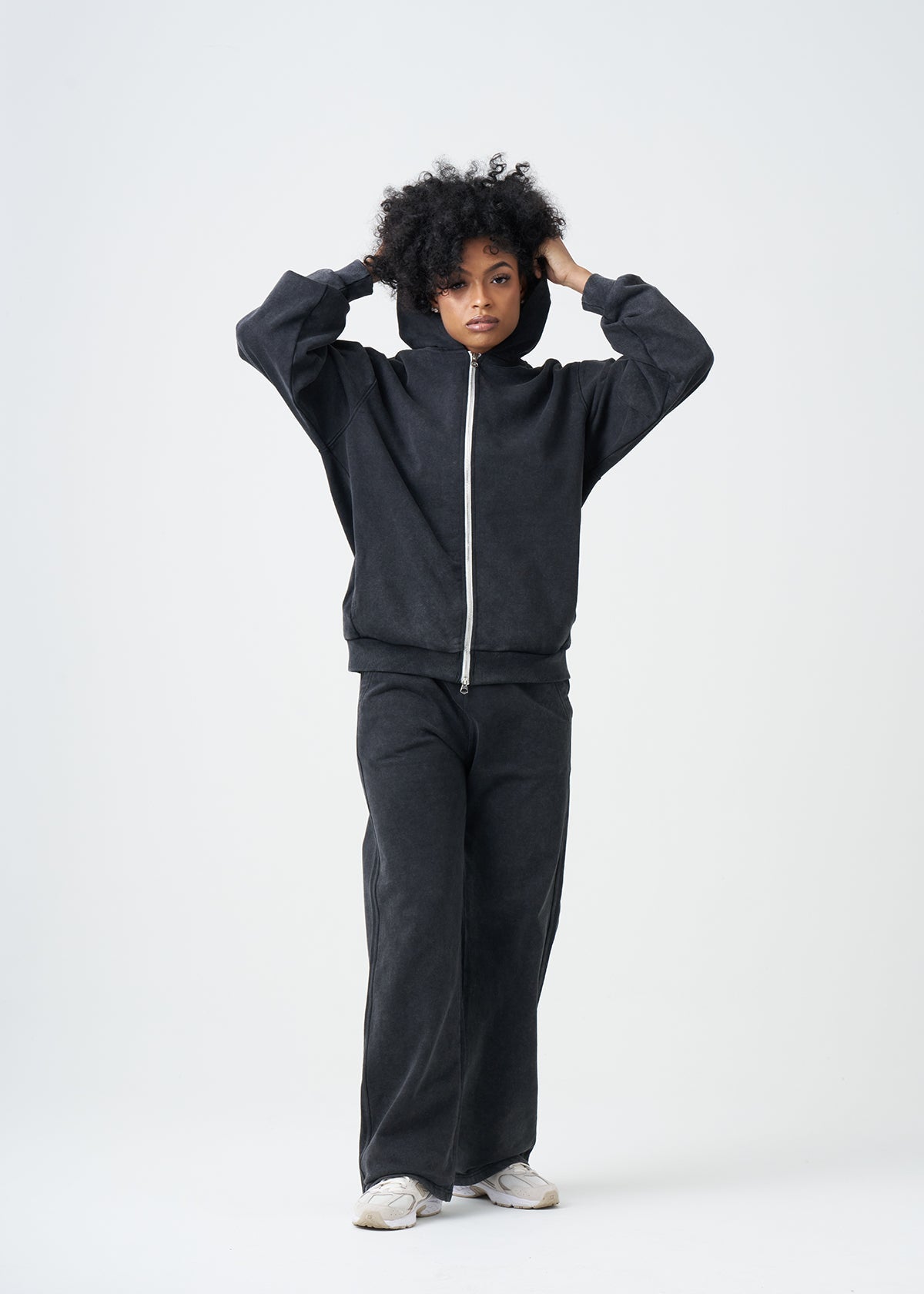 French Terry Garment Dye Fleece Hooded Sweatsuit | 14 OZ