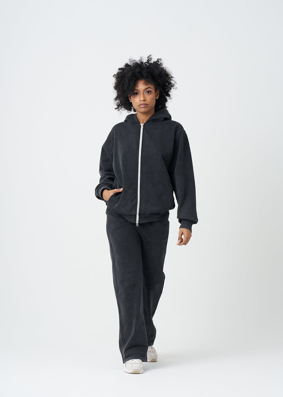 French Terry Garment Dye Fleece Hooded Sweatsuit | 14 OZ