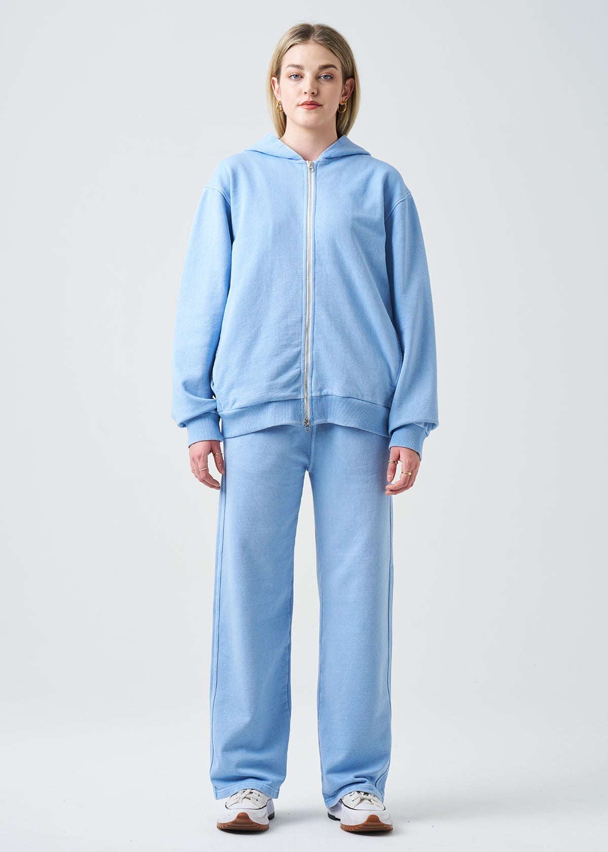French Terry Garment Dye Fleece Hooded Sweatsuit | 14 OZ