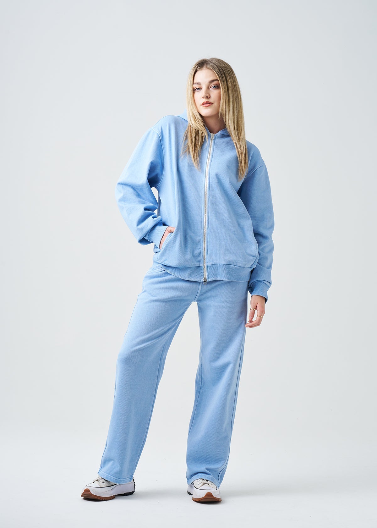French Terry Garment Dye Fleece Hooded Sweatsuit | 14 OZ
