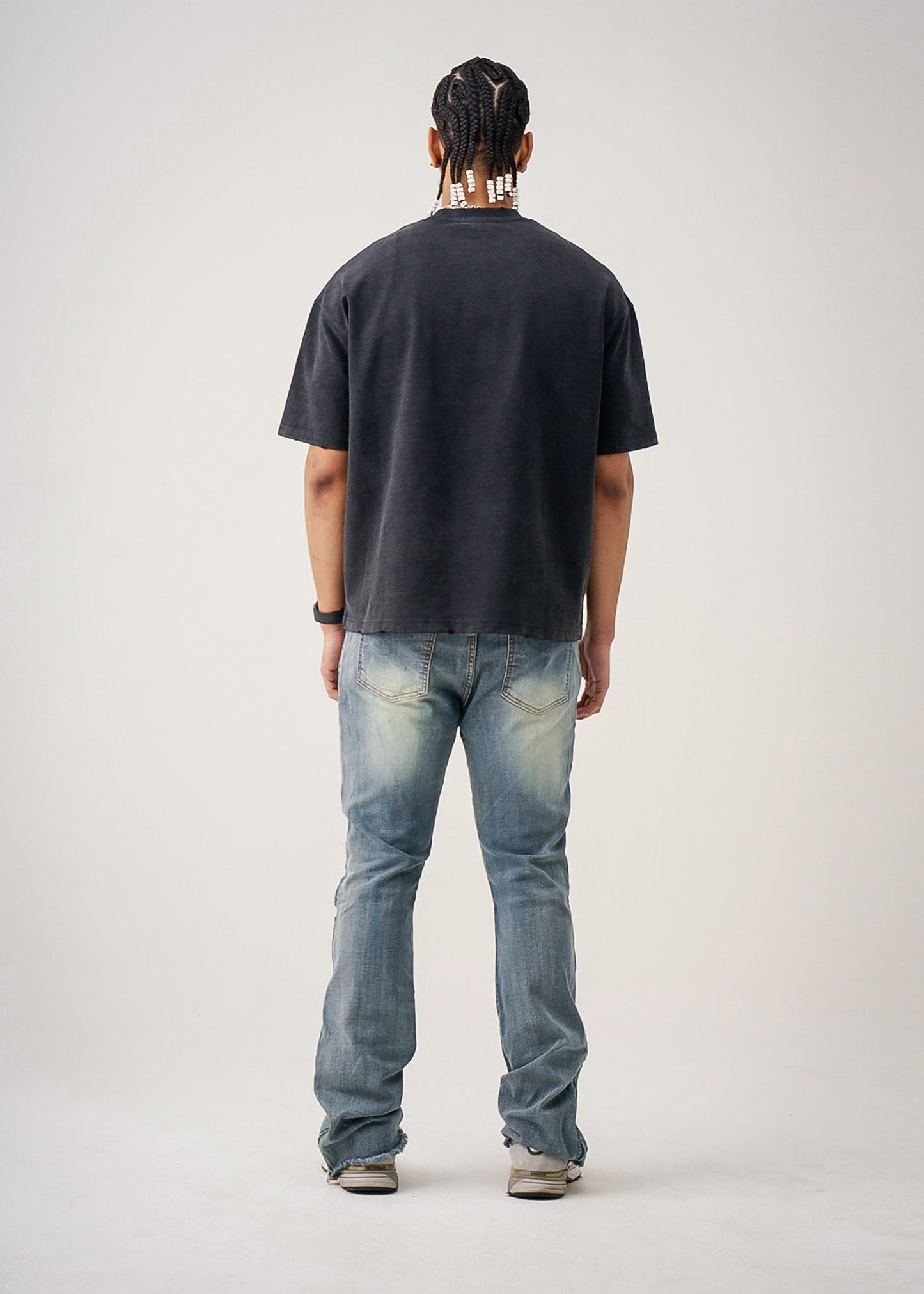 Oversized Garment Dyed French Terry Distressed T-Shirt | 10 OZ