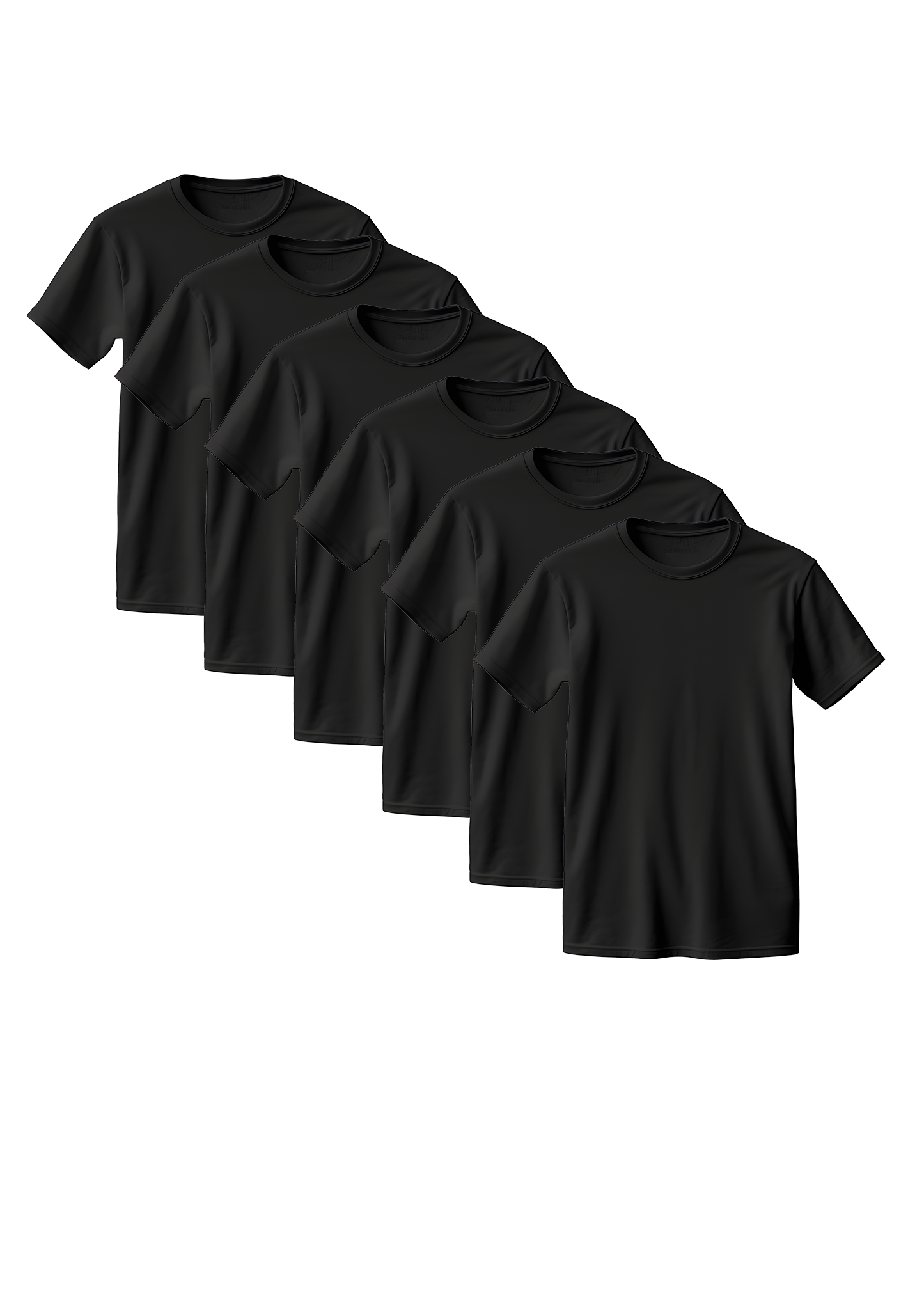 Unisex 6-Pack T-Shirt Collection | Black Combed Cotton T-Shirt