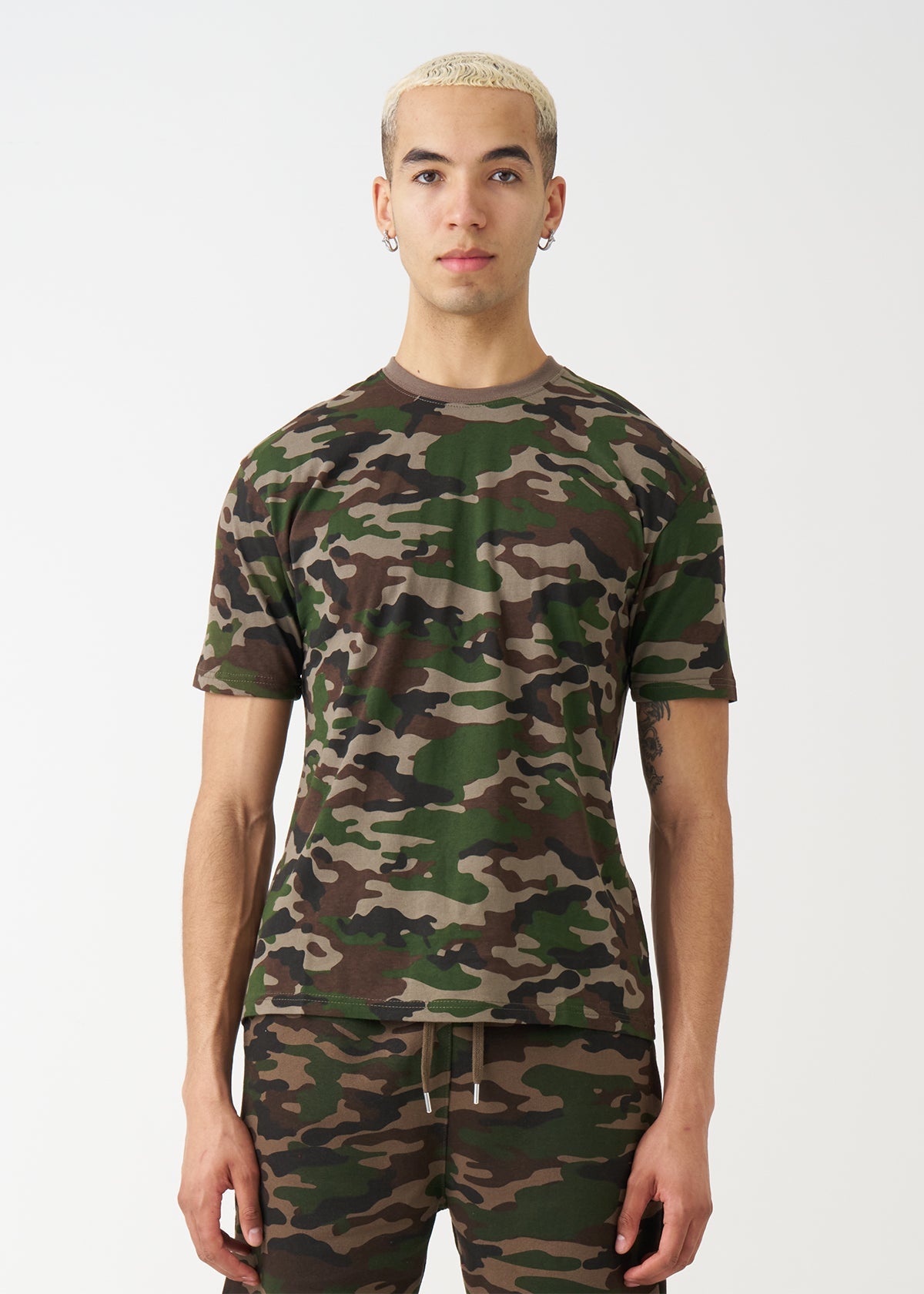 Camo Combed Cotton T-Shirt