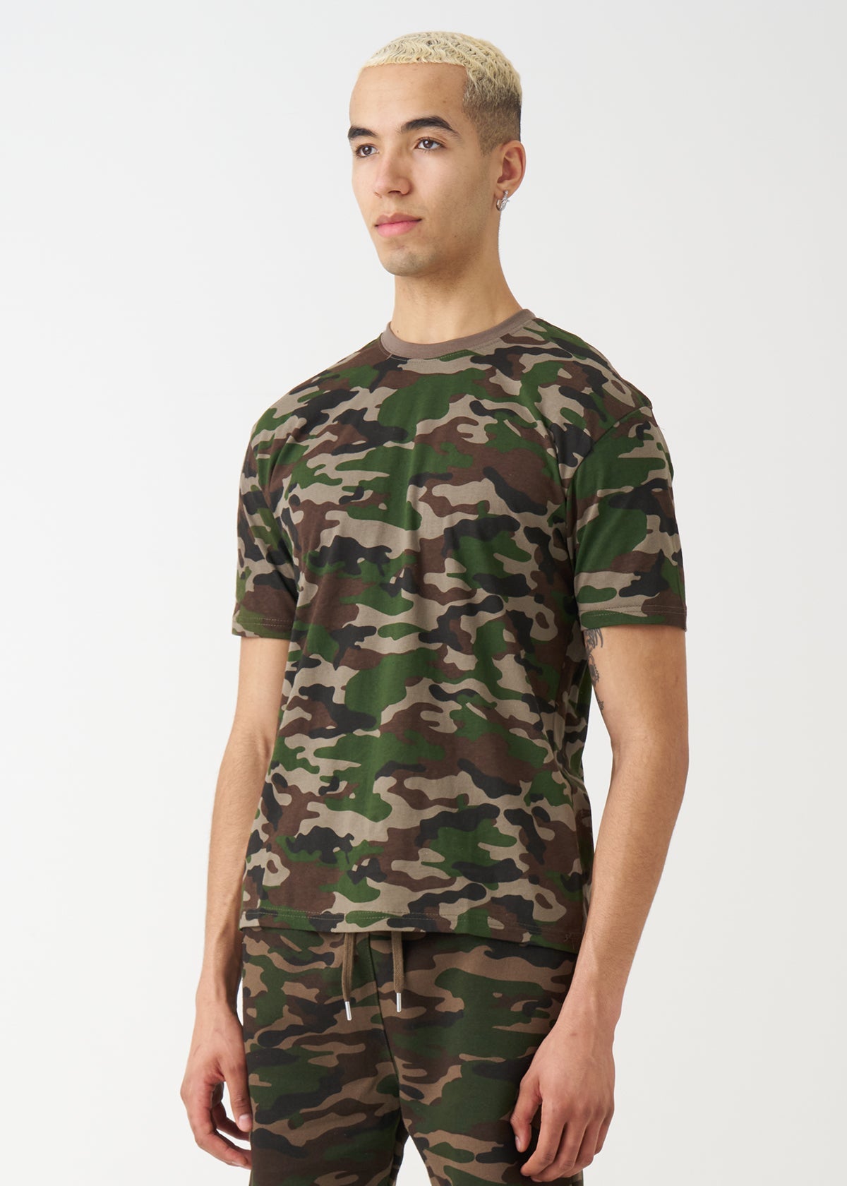 Camo Combed Cotton T-Shirt