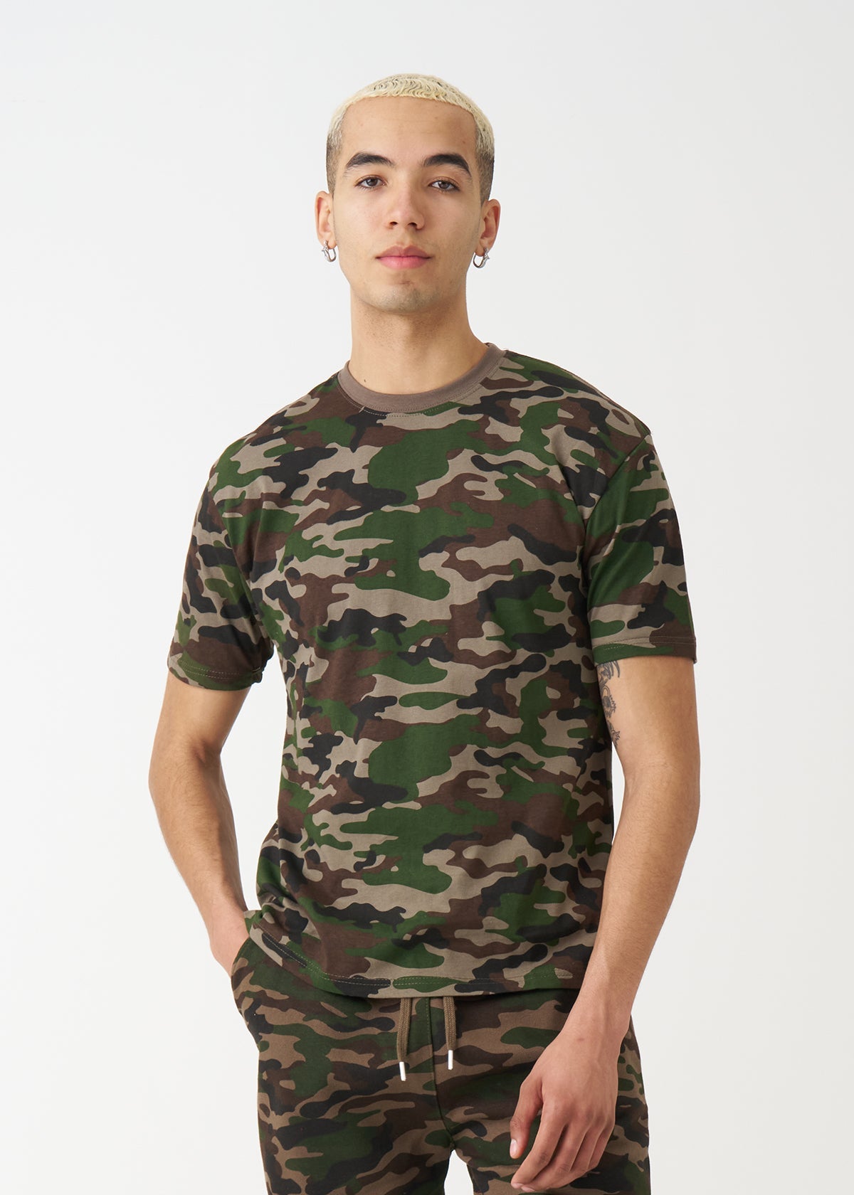 Camo Combed Cotton T-Shirt