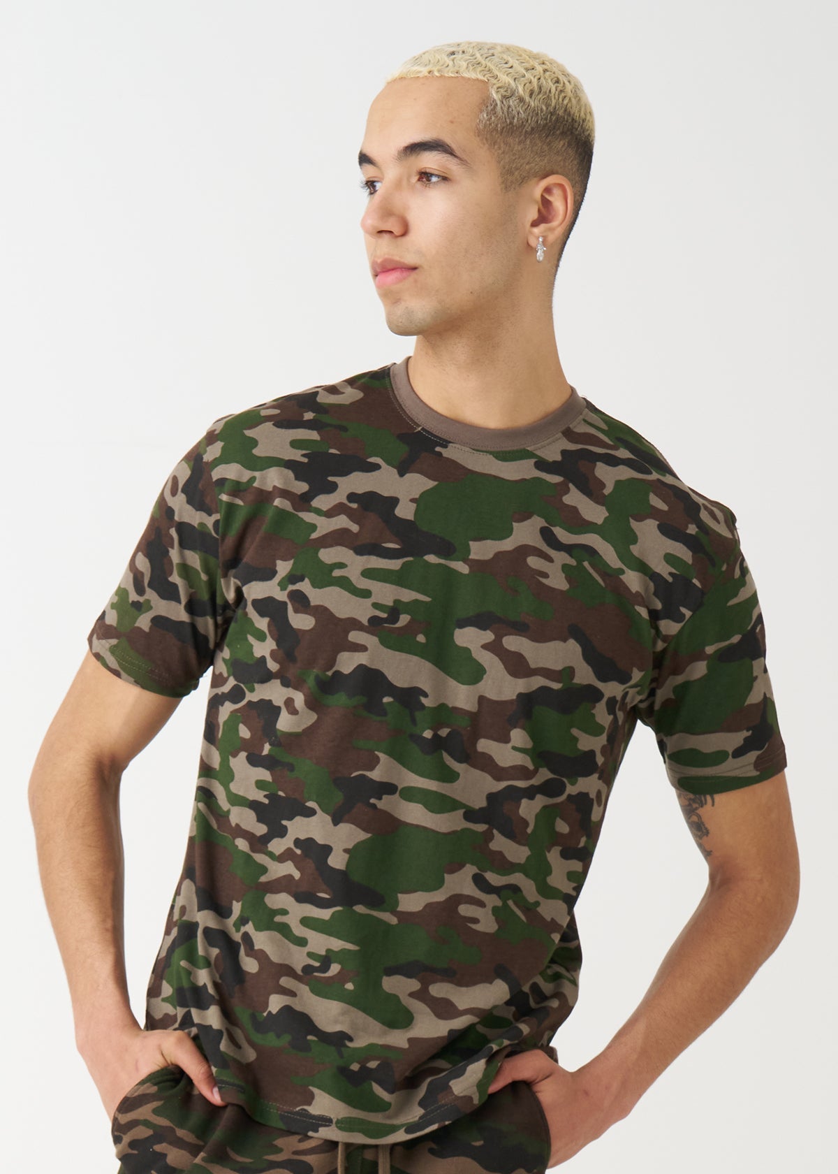 Camo Combed Cotton T-Shirt