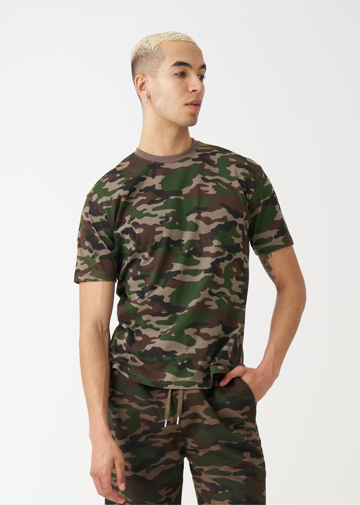 Camo Combed Cotton T-Shirt