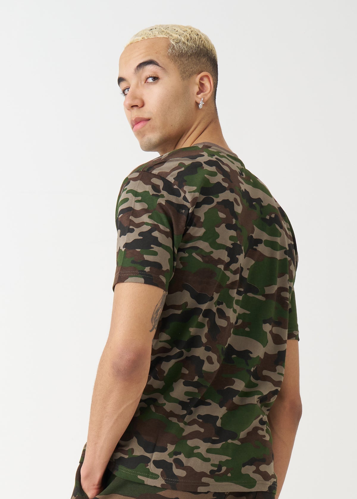 Camo Combed Cotton T-Shirt