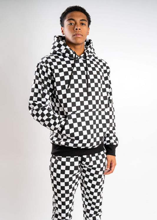 Checkered Heavy Blend Fleece SweatSuit