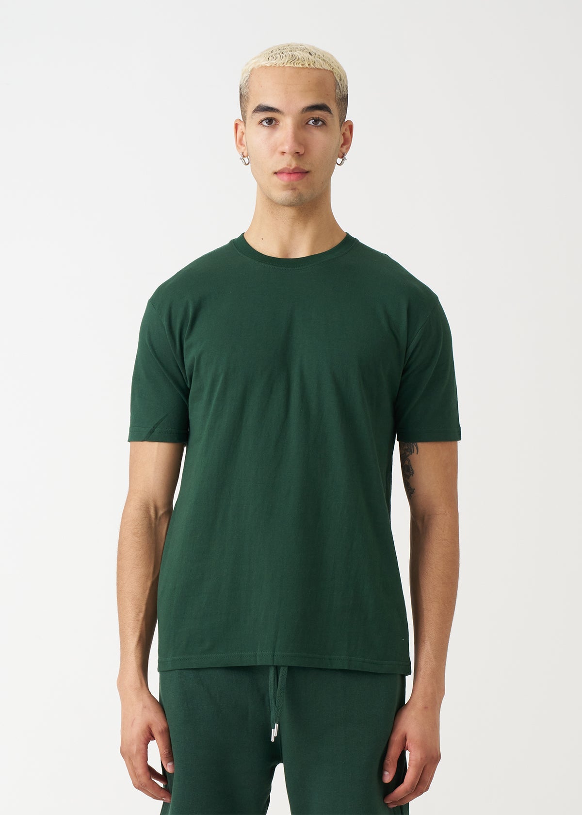 Dark Green Combed Cotton T-Shirt