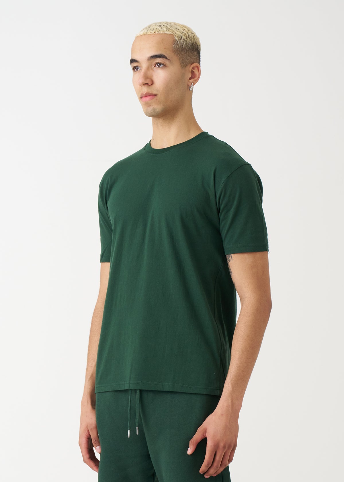 Dark Green Combed Cotton T-Shirt