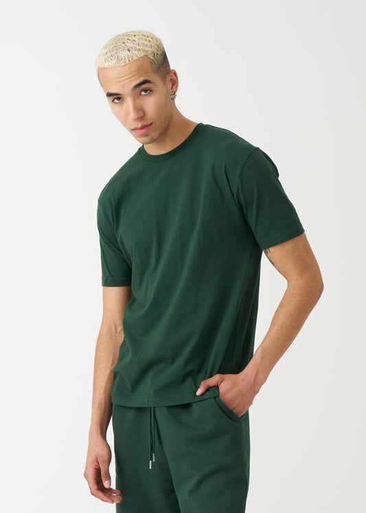 Dark Green Combed Cotton T-Shirt