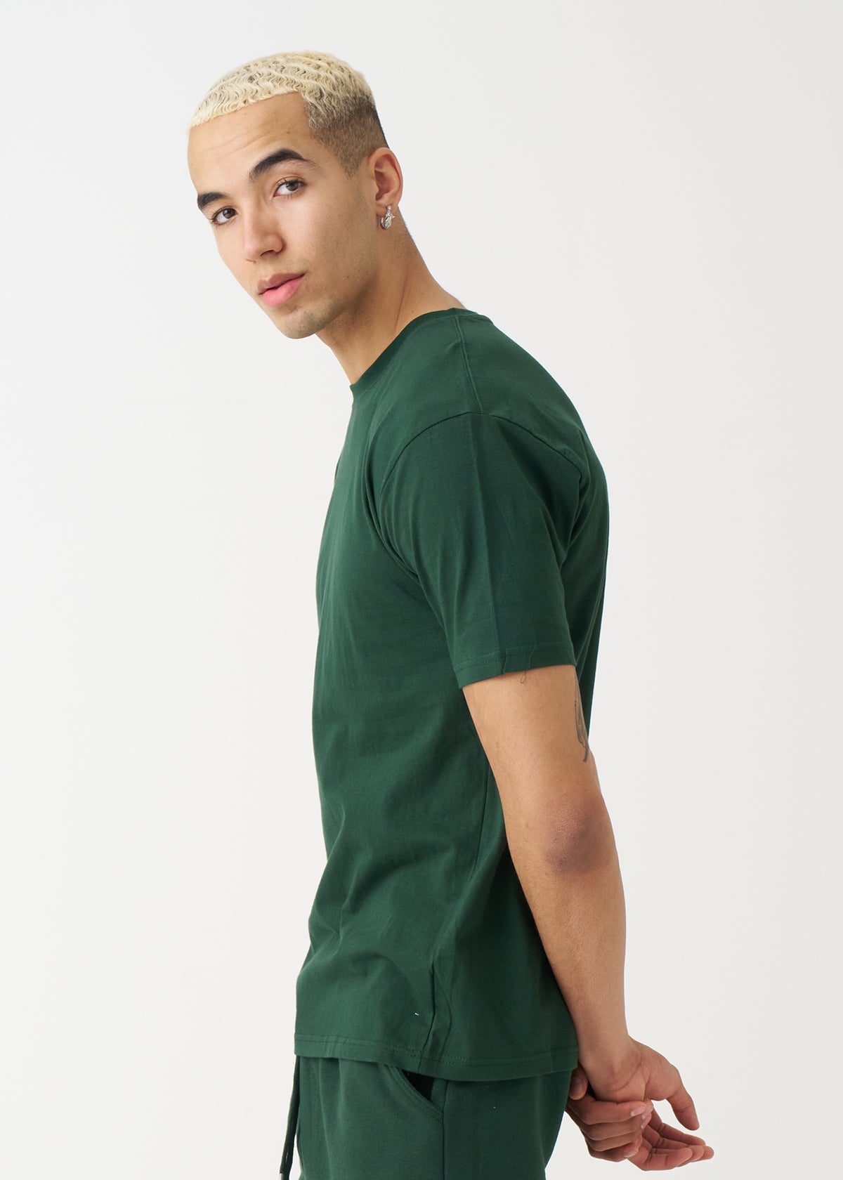 Dark Green Combed Cotton T-Shirt