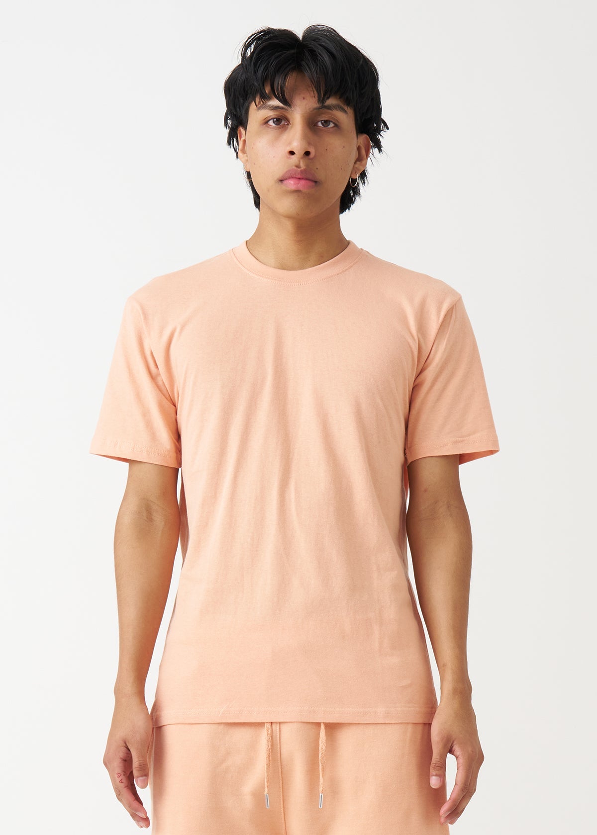 Peach Combed Cotton T-Shirt