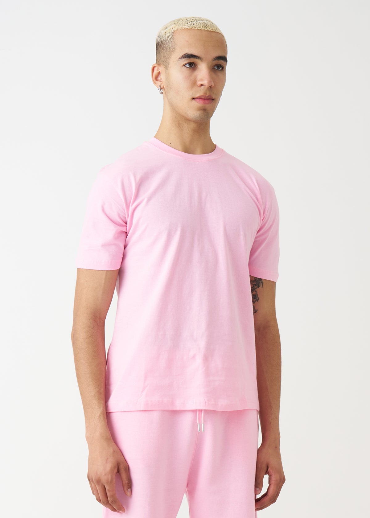 Pink Combed Cotton T-Shirt