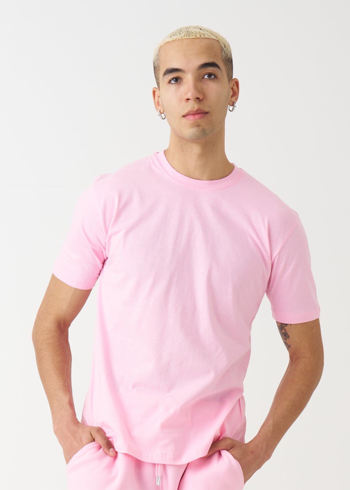 Pink Combed Cotton T-Shirt