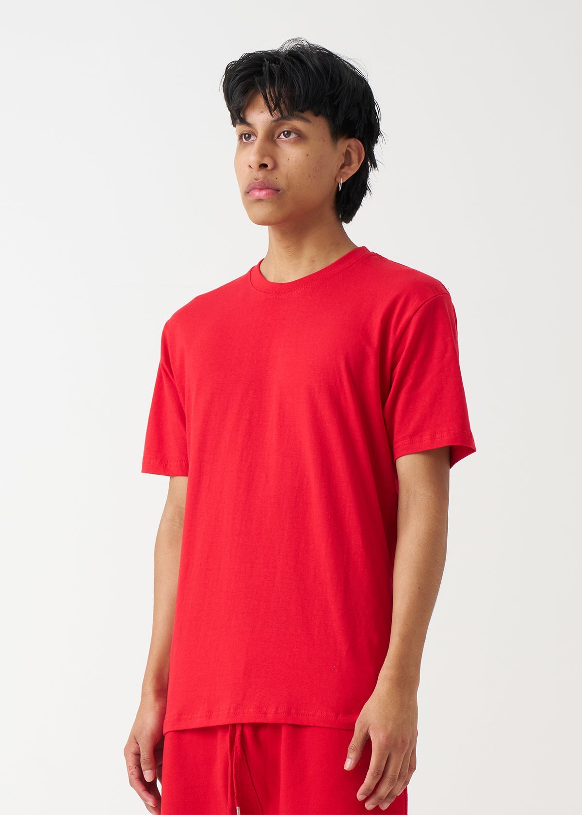 Red Combed Cotton T-Shirt