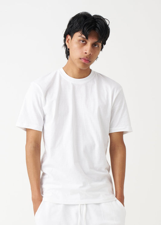 White Combed Cotton T-Shirt