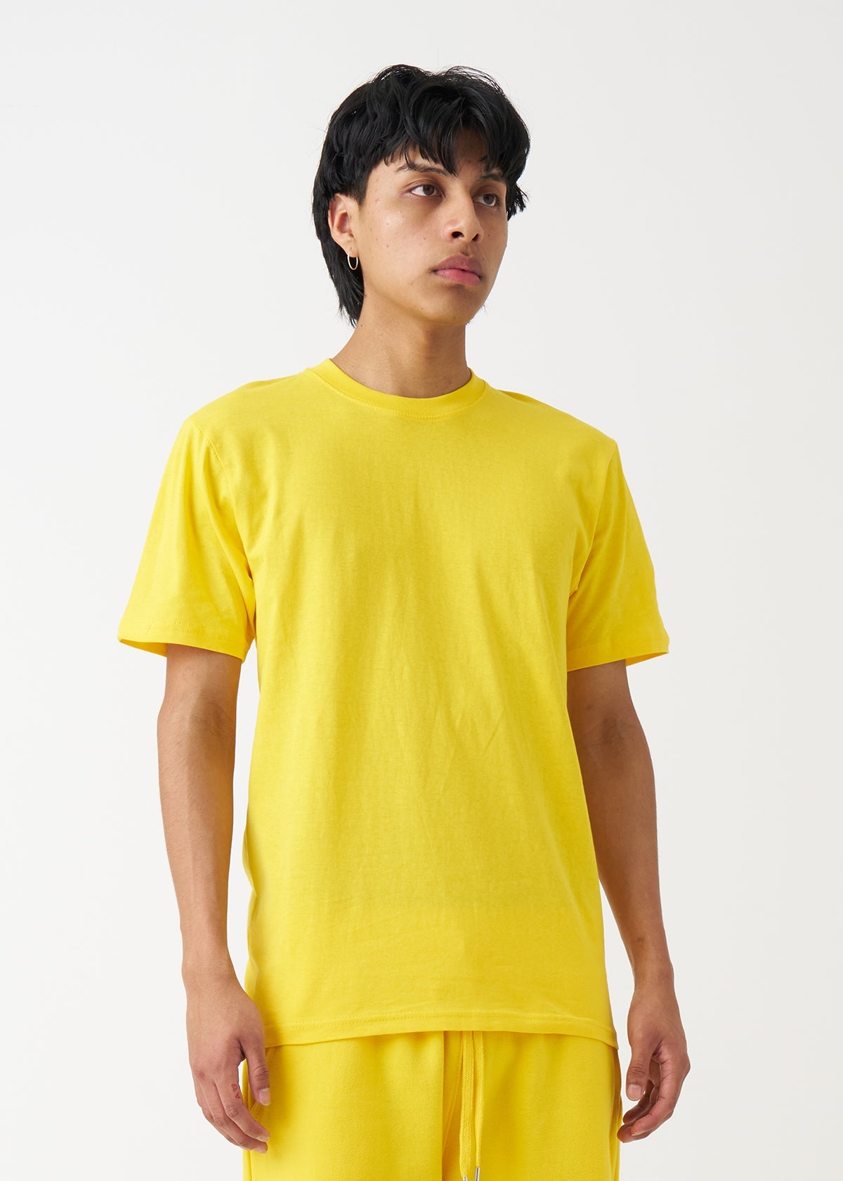 Yellow Combed Cotton T-Shirt