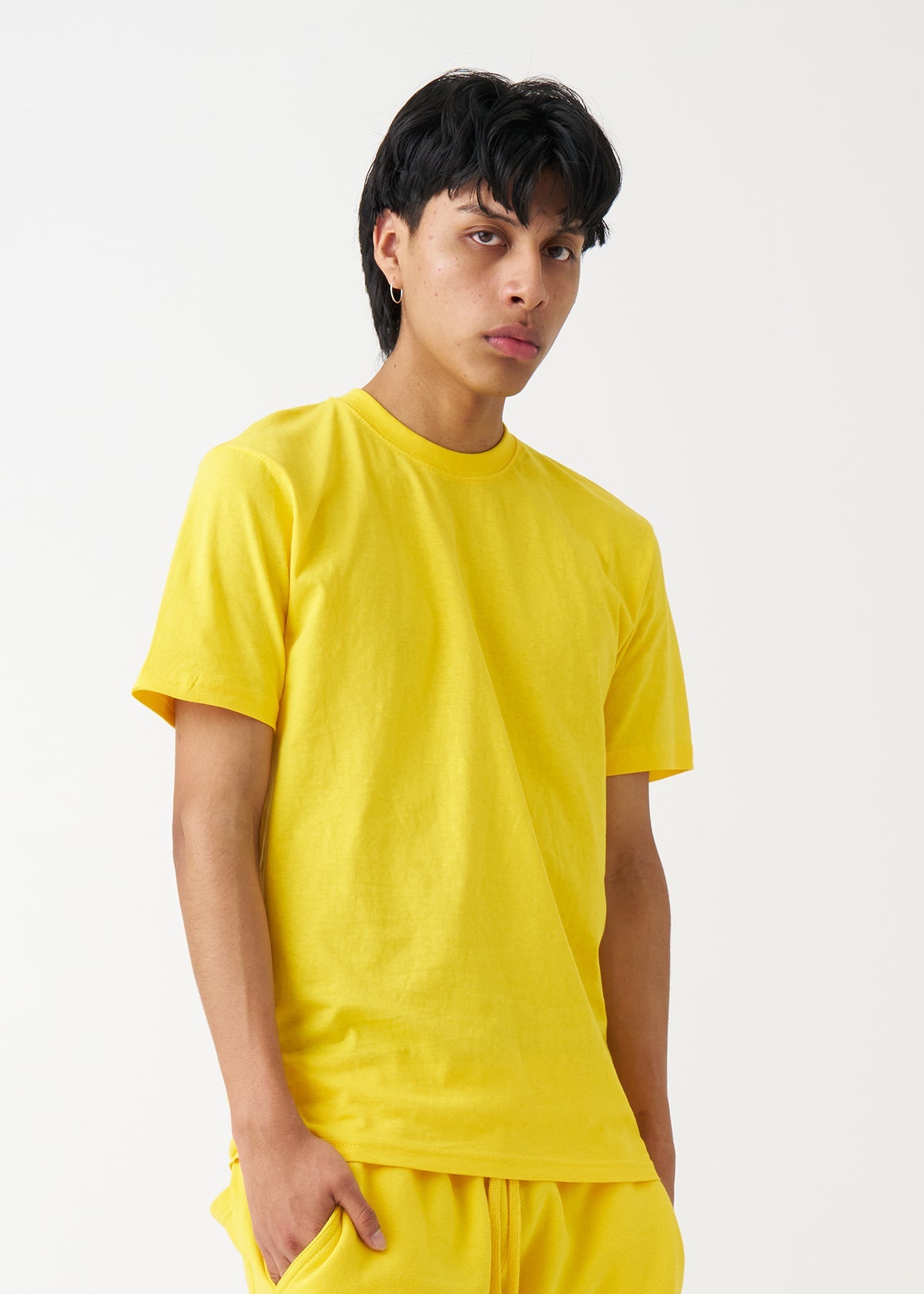 Yellow Combed Cotton T-Shirt