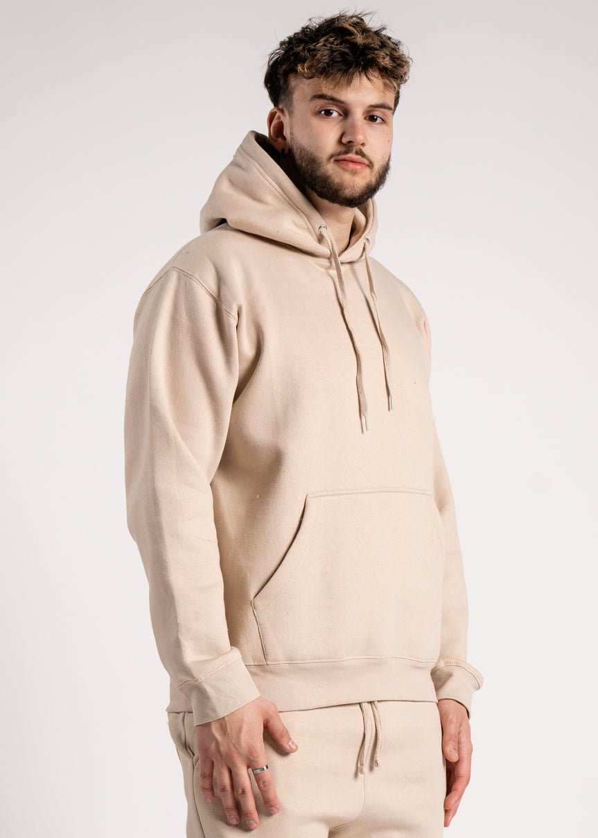 Sand Heavy Blend Fleece Hooded Sweatshirt